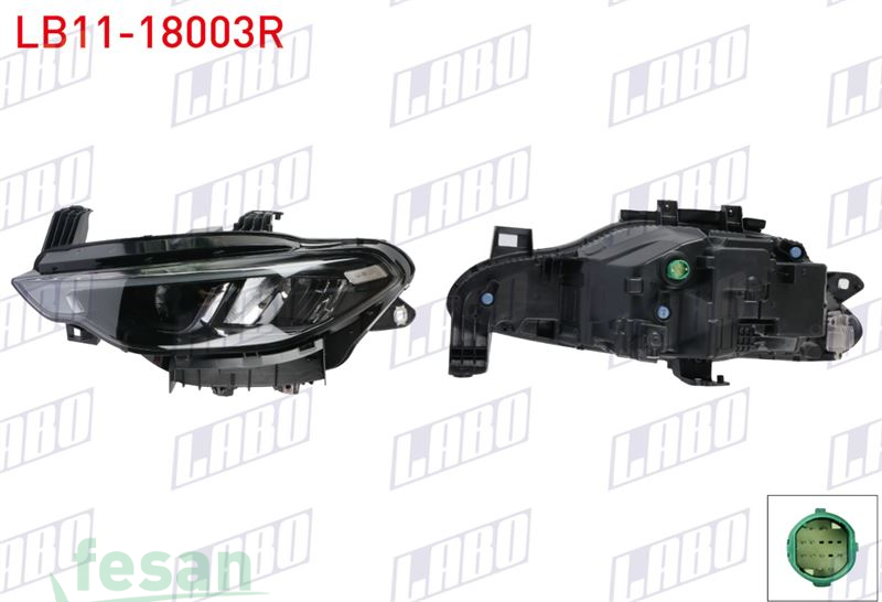 LB11-18003R FAR FİAT EGEA 2021> SAĞ MOTORLU LEDLİ
