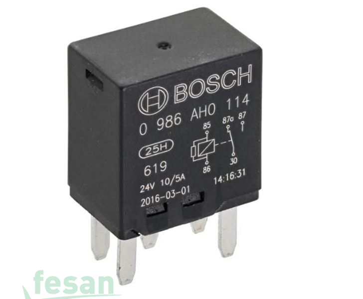 BOSCH 0986AH0114 24V RÖLE 5 FİŞLİ BRAKETSİZ 10/5A İSO 280