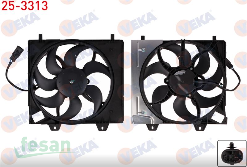 25-3313 12V FAN MOTORU PEUGEOT 2008 2015> 208 2018> CİTROEN C4 2020> OPEL CORSA F 2019>