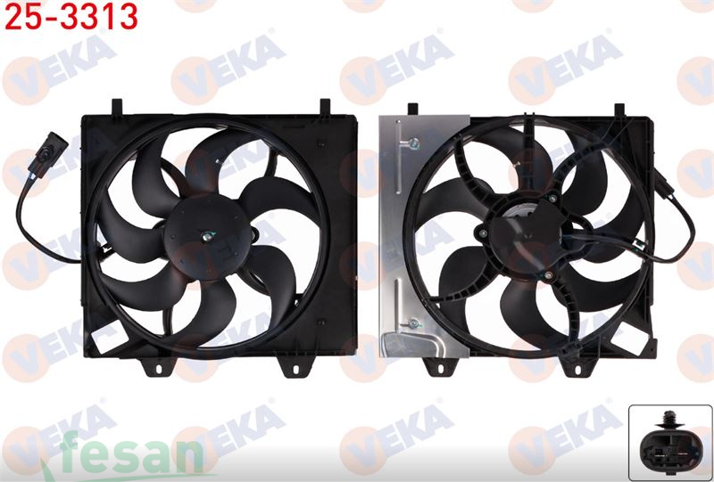 25-3313 12V FAN MOTORU PEUGEOT 2008 2015> 208 2018> CİTROEN C4 2020> OPEL CORSA F 2019>