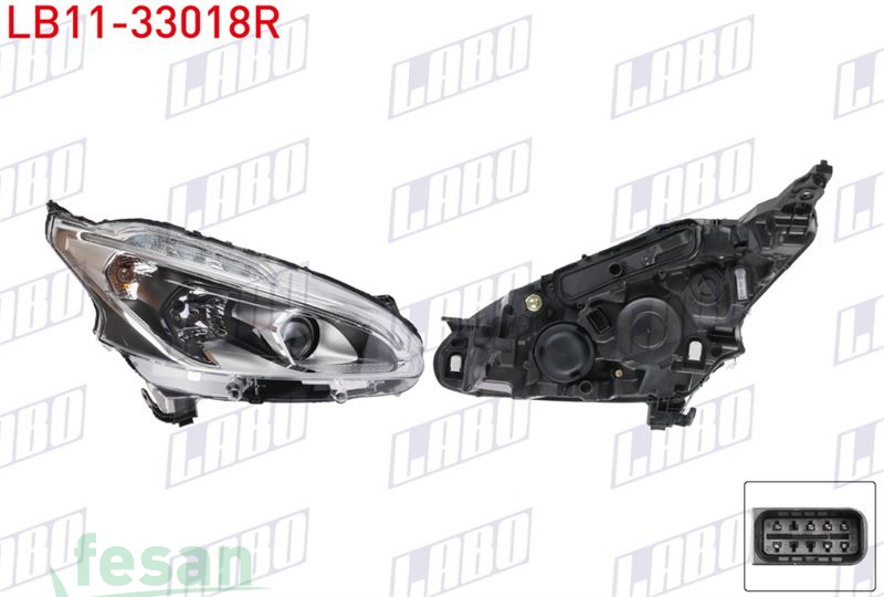 LB11-33018R FAR PEUGEOT 208 2015-2018 SAĞ MANUEL LEDLİ