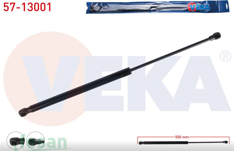 57-13001 AMORTİSÖR BAGAJ AUDİ A3 5KAPI 1996-2003 500MM/470N