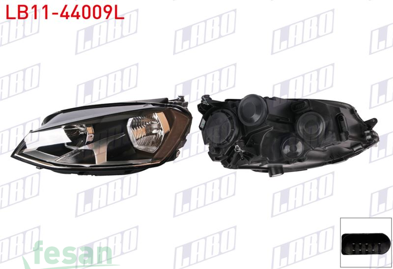 LB11-44009L FAR VW GOLF VII 2014> SOL MOTORLU