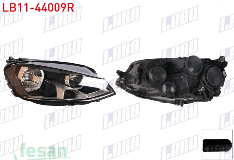 LB11-44009R FAR VW GOLF VII 2014> SAĞ MOTORLU
