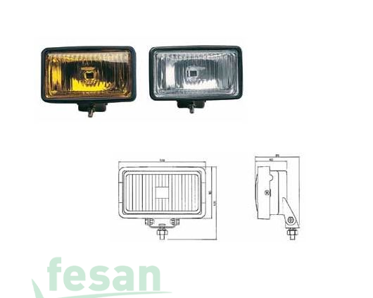 AYFAR SL 204-B SİS LAMBASI KABİN BEYAZ HALOGEN DİKDÖRTGEN ORTADAN BAĞLANTI