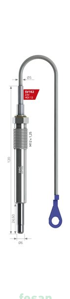 SVAC SV162  119  23V ISITMA BUJİSİ LANDROVER SULTAN KABLOLU SV162 GX 127 BERU 119