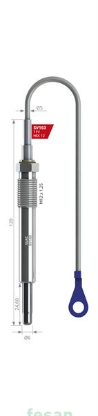 SVAC SV163  333  11V ISITMA BUJİSİ OTOKAR SULTAN KABLOLU SV163 0100226333 GX 3095 BERU 333