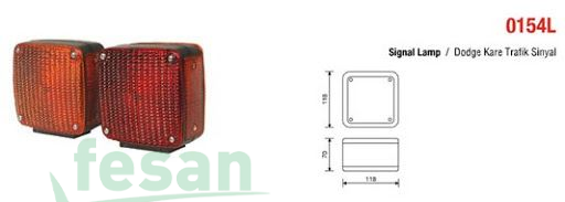0154L ÇAMURLUK TRAFİK LAMBASI KARE DODGE