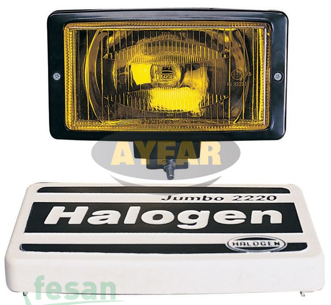 AYFAR SL 2220S SİS LAMBASI MERCEDES VOLVO MAN SCANİA SARI HALOJEN DÜZ CAMLI