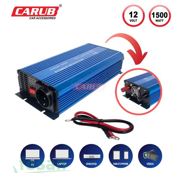 4621862 İNVERTÖR 12/220 VOLT 1500 WALT YÜKSELTİCİ USB ÇIKIŞ