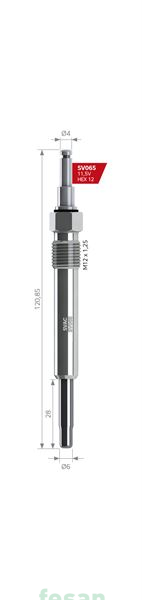 SVAC SV065  258  11.5V ISITMA BUJİSİ MB SPRİNTER SX 119 1170350 0100226258 BERU 258 GX 119