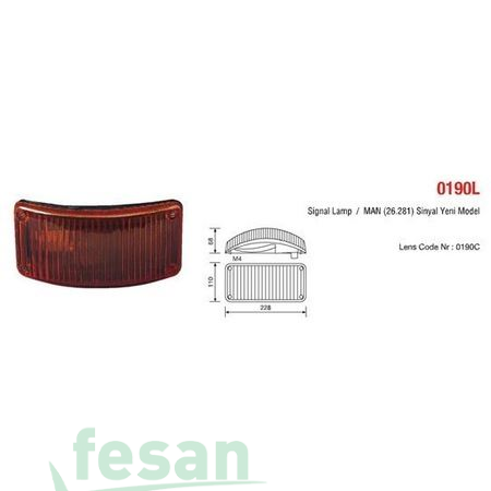 0190C ÖN SİNYAL CAMI MAN 26 281 TIR YM