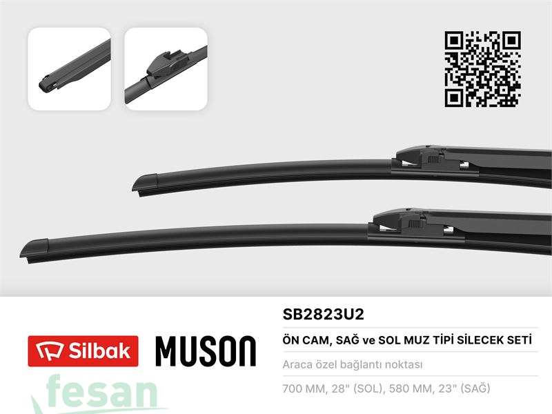 SİLBAK SB2823U2 SİLGİ SÜPÜRGESİ HONDA CIVIC HYBRİD 2007> 28''+23'' 700MM+580MM