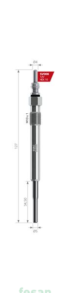 SVAC SV008  256  12V ISITMA BUJİSİ VW PASSAT TRANSPORTER GX 124 0100226256 SV008 BERU 256