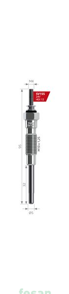 SVAC SV155  102  24V ISITMA BUJİSİ TOYOTA AC TRUCK SV155 0100222102 BERU 102