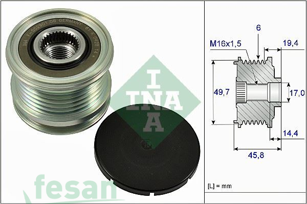 İNA 535016810 ŞARJ KASNAK RULMANLI MERCEDES W204 2007-2014 W205 2014-2018 C218 2011-2017 W212 2009-2015 W222 2013-2017 VİTO W639 2003> W447 2014> SPRİNTER 2009>