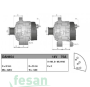DENSO DAN 654 12V ŞARJ DİNAMOSU JCB PERKİNS İŞMAKİNASI MARELLİ 85AHM