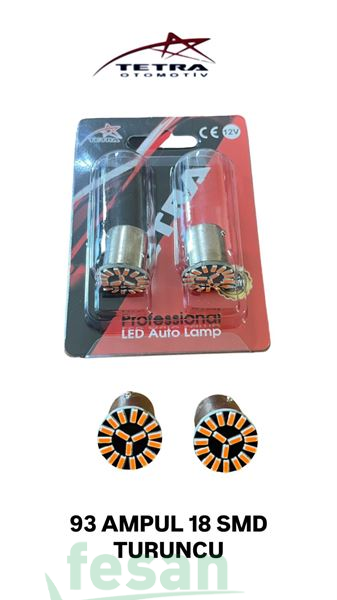 6001034 12V AMPÜL 93 18LED SMD TURUNCU