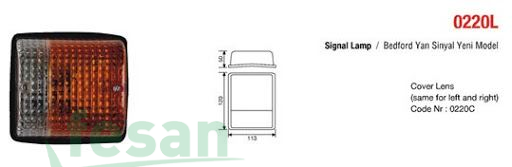 0220L ÖN SİNYAL LAMBASI MARGURUS ÇİFT R YM