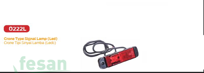 0222LB KRONE TİP KIRMIZI BRAKETSİZ 3LED