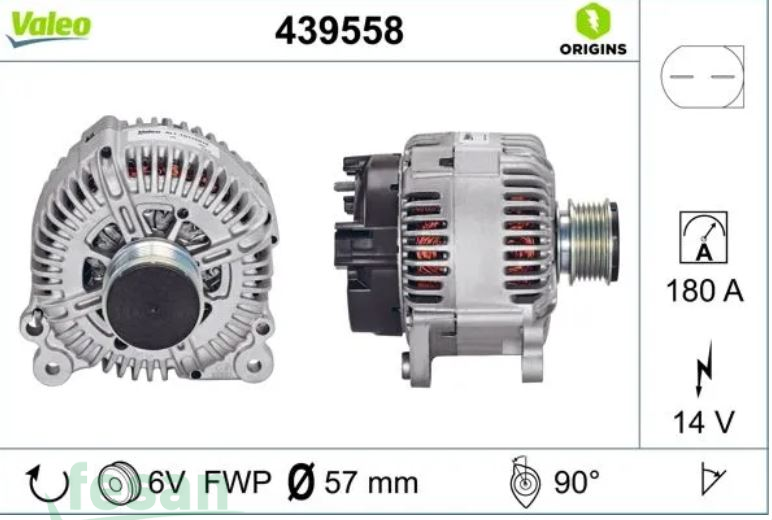 VALEO 439558 12V Ş DİNAMOSU VW PASSAT 180AHM L-DFM