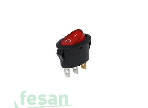 L1083 ANAHTAR OVAL AÇ KAPA MAVİ 3FİŞ KIRMIZI
