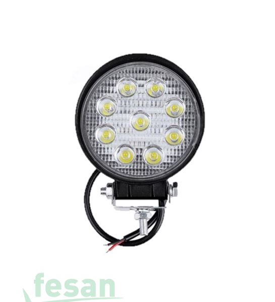 LWL-C09 12-27W ÇALIŞMA LAMBASI 9LED YUVARLAK B KALİTE YAGMUR LWL-C09 TUNC 1004