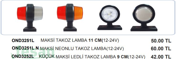 OND3252 KB 12-24V TAKOZ LAMBA KÜÇÜK MAKSİ 9LED KIRMIZI BEYAZ