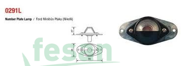 0291L PLAKA LAMBASI FORD MİNİBÜS KABLOLU