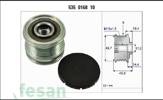 VALEO 588031 ŞARJ KASNAK RULMANLI MERCEDES 6K ATEGO AXOR CİTARO CONNECTO