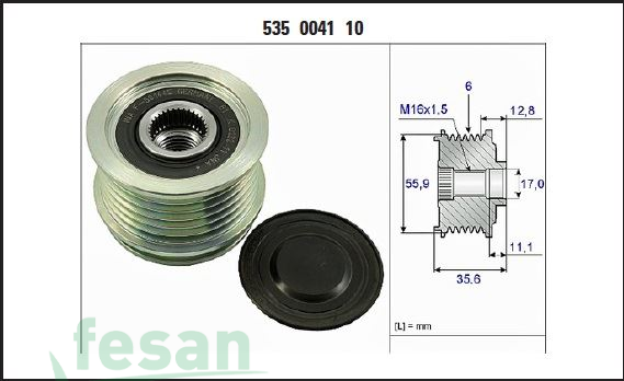 İNA 535004110 ŞARJ KASNAK RULMANLI 6K VW AUDI 1 8