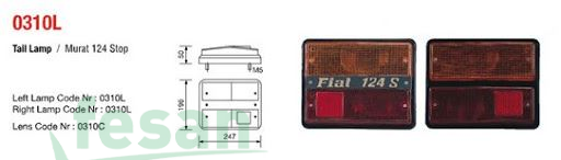0310C STOP SİNYAL CAMI M 124