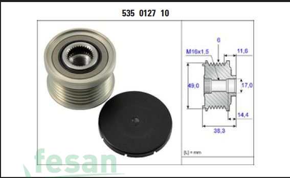 İNA 535012710 ŞARJ KASNAK RULMANLI BMW