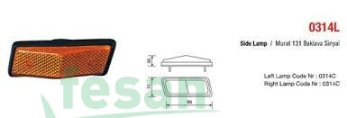 0314L YAN SİNYAL LAMBASI M131 BAKLAVA SAG SOL