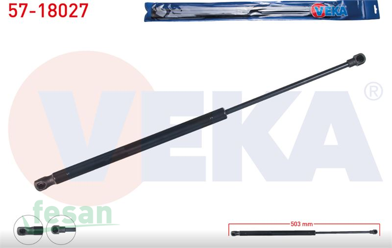 57-18027 AMORTİSÖR BAGAJ FİAT PANDA 2003-2012 503MM/280N