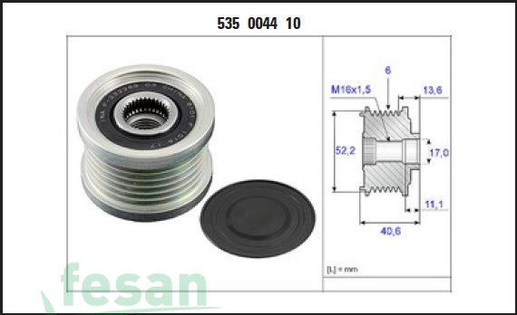 İNA 535004410 ŞARJ KASNAK RULMANLI NİSSAN JEEP