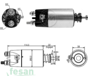 ZM 897 MİTSUBİSHİ 12V MARŞ OTOMATİĞİ MİTSUBİSHİ FUSO CANTER FE SERİES 3.9L