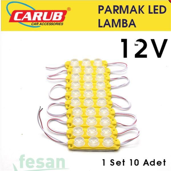 0409938 12V PARMAK 3LED SOFT YUVARLAK KABLOLU SARI