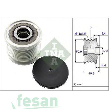 İNA 535014010 ŞARJ KASNAK RULMANLI MERCEDES C 6K W204 SPRİNTER CHEROKEE