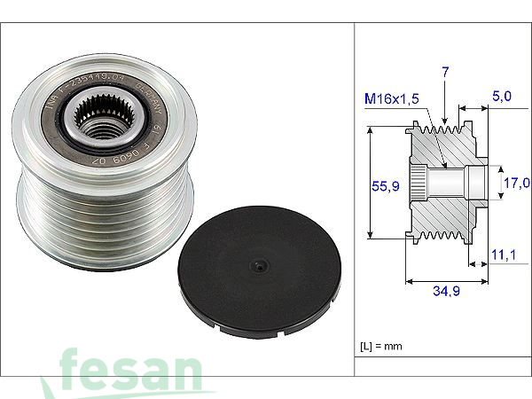 İNA 535008310 ŞARJ KASNAK RULMANLI 7K Q7 TOUREG WAİ 91290 FOOM147761 VALEO 588096