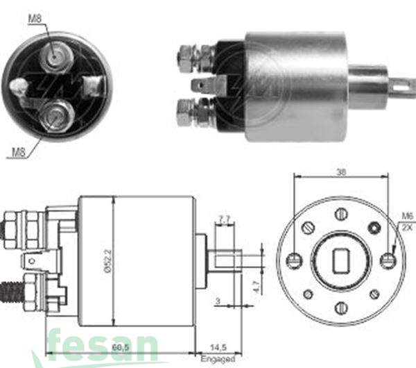 ZM 4719 HİTACHİ 12V MARŞ OTOMATİĞİ İSUZU 8DH DMAX RODEO D-MAX