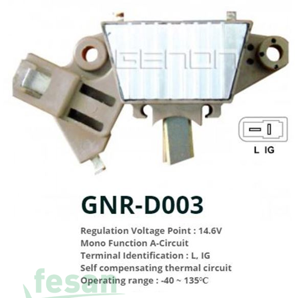 GENON D003 DELCO 12V KONJEKTÖR DAEWOO DAMAS YANDAN FİŞLİ DEL1109