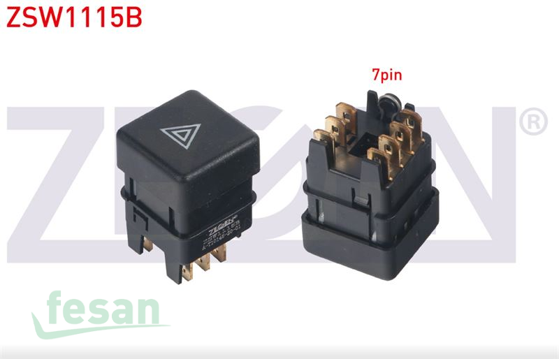ZSW1115B ANAHTAR 4LÜ FLAŞÖR FİAT SLX SİYAH