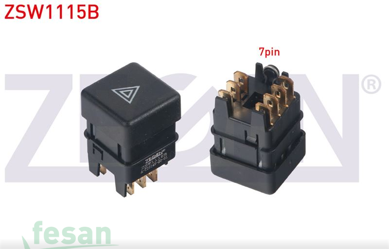 ZSW1115B ANAHTAR 4LÜ FLAŞÖR FİAT SLX SİYAH