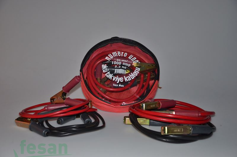 AKSAN AKÜ TAKVİYE KABLOSU 35MM SET 2×2MT 1000AHM ALİMİNYUM