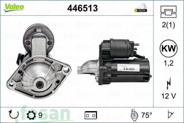 VALEO 446513 12V MARŞ MOTORU CHEVROLET AVEO CRUZE 9DİŞ 1.3KW