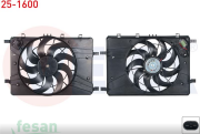 25-1600 12V FAN MOTORU OPEL ASTRA J 1.3CDTİ CHEVROLET CRUZE 2009-2016 DAVLUMBAZLI REZİSTANSLI