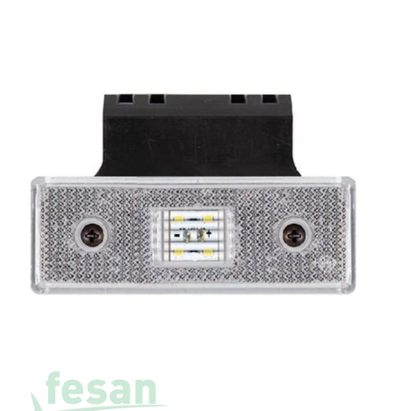 0219LB 12-24V SİDE MARKER LEDLİ AYAKLI BEYAZ KÖŞELİ L0030 TAS 003B