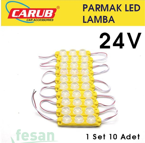 0409937 24V PARMAK 3LED SOFT YUVARLAK KABLOLU SARI
