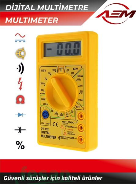 19 1320 VOLTMETRE AMPERMETRE DİJİTAL